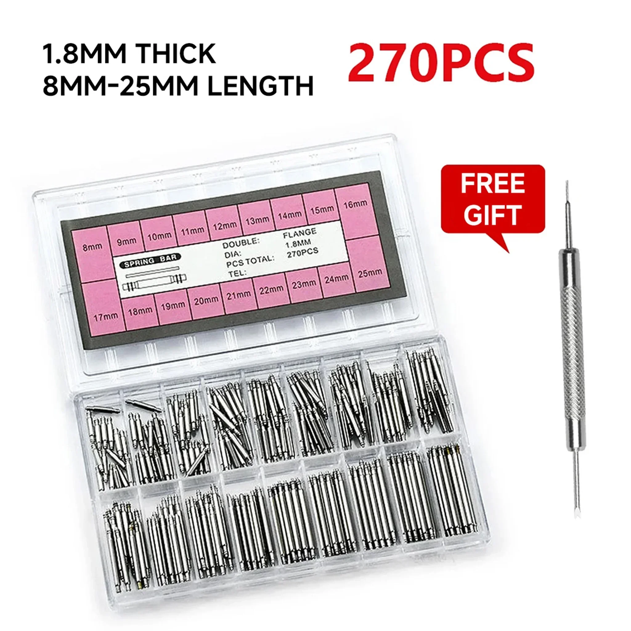 270pcs/set Strainless Steel Sp - Spring Bar Tool Set のレビューと価格
