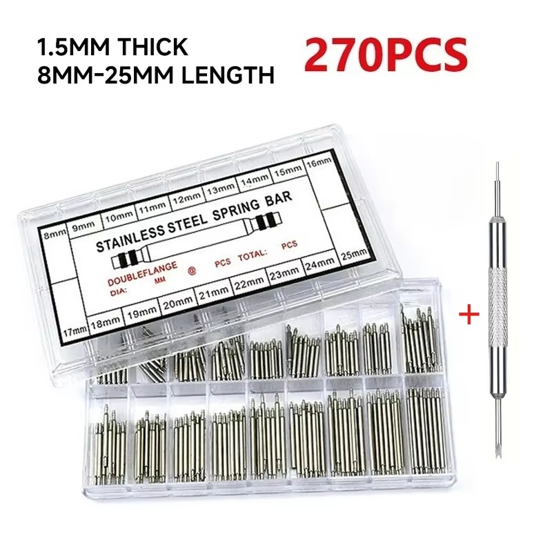 270pcs Stainless Steel Spring  - Spring Bar Tool Set のレビューと価格