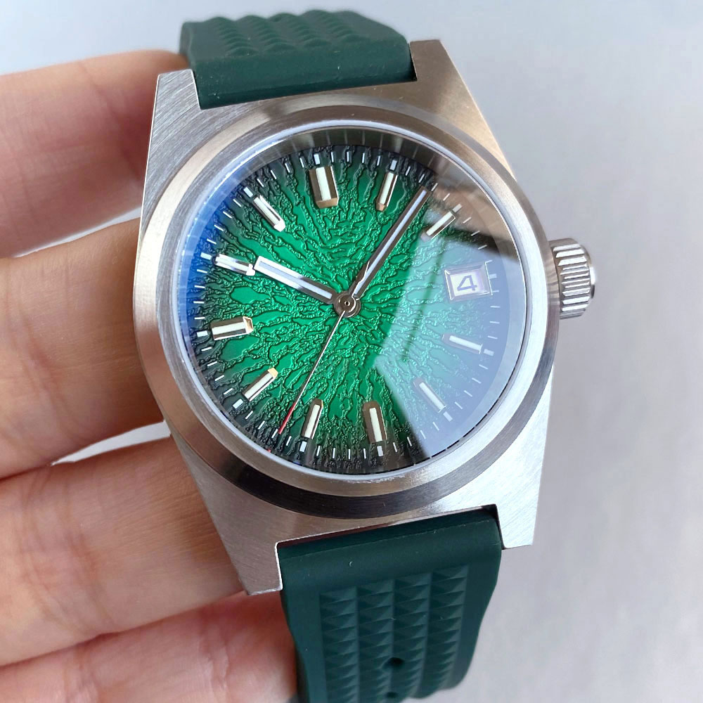 New 38mm Mechanical Watch Men  - Rubber Strap Diver のレビューと価格