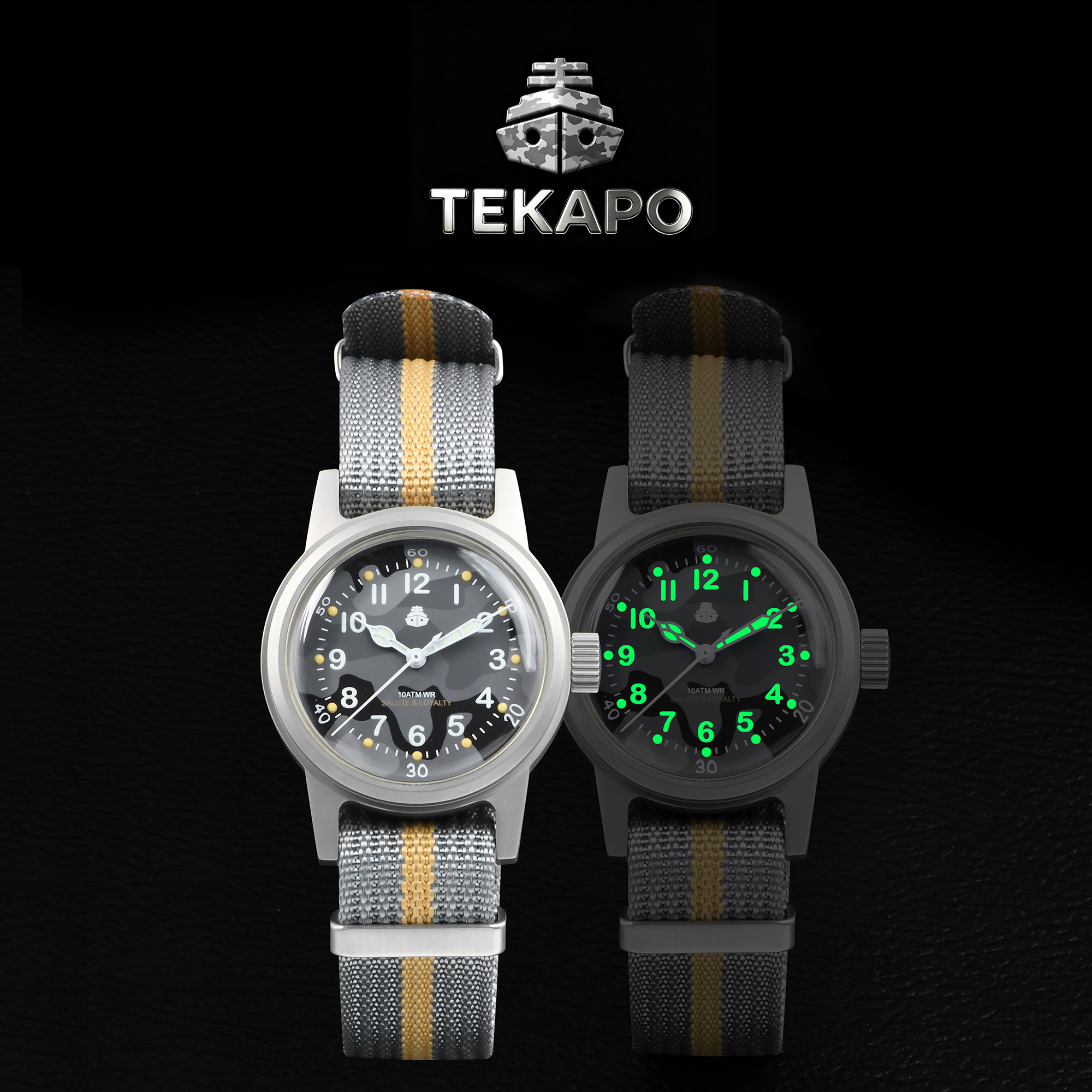 TEKAPO Replica World War II Re - Canvas Strap Watch のレビューと価格