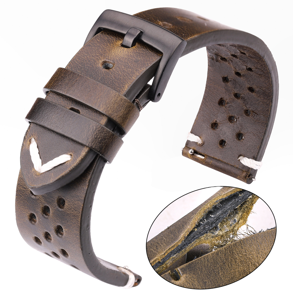 Breathable Genuine Leather Qui - Nato Strap Nylon のレビューと価格