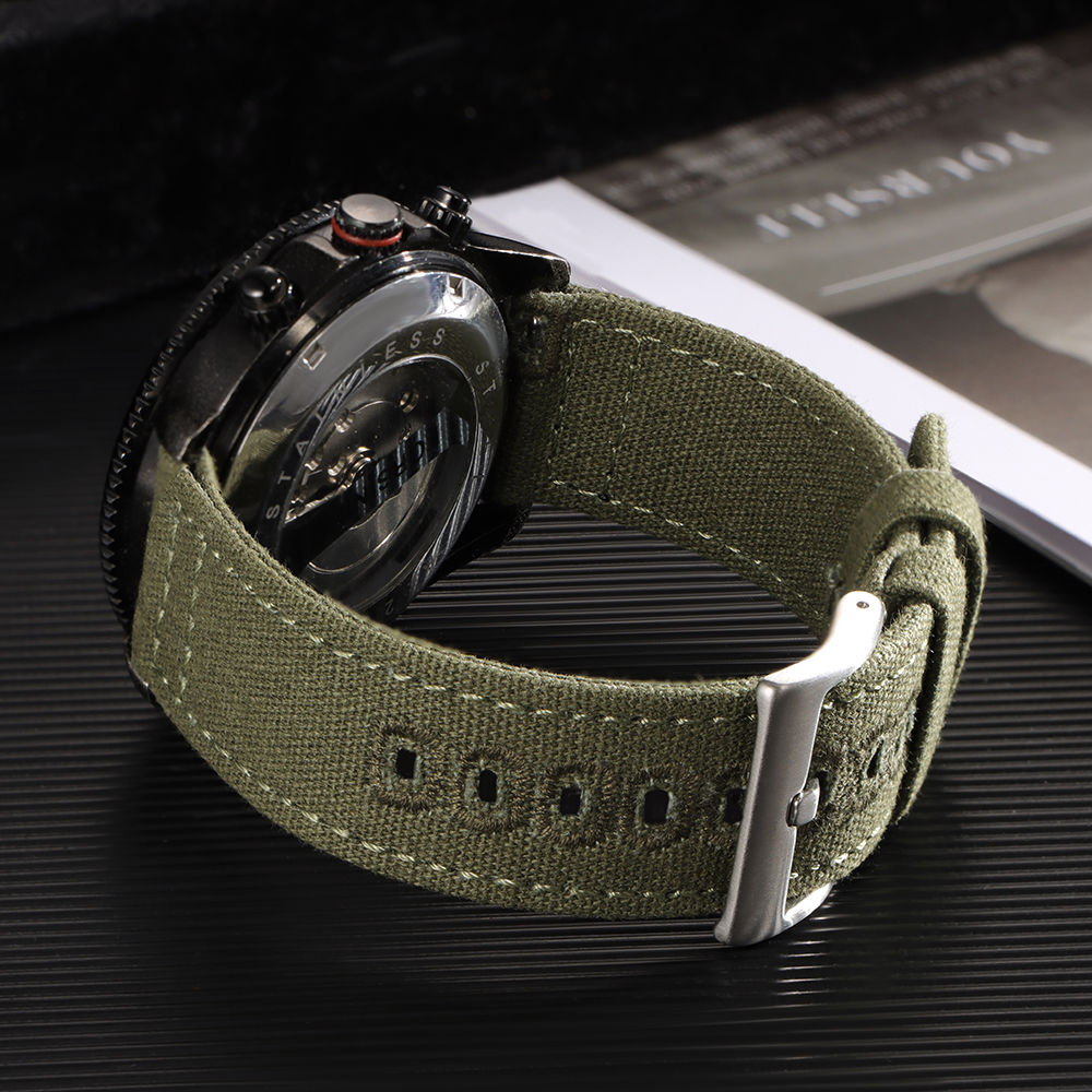 Nylon Woven Canvas Watch Band  - Perlon Strap Woven のレビューと価格