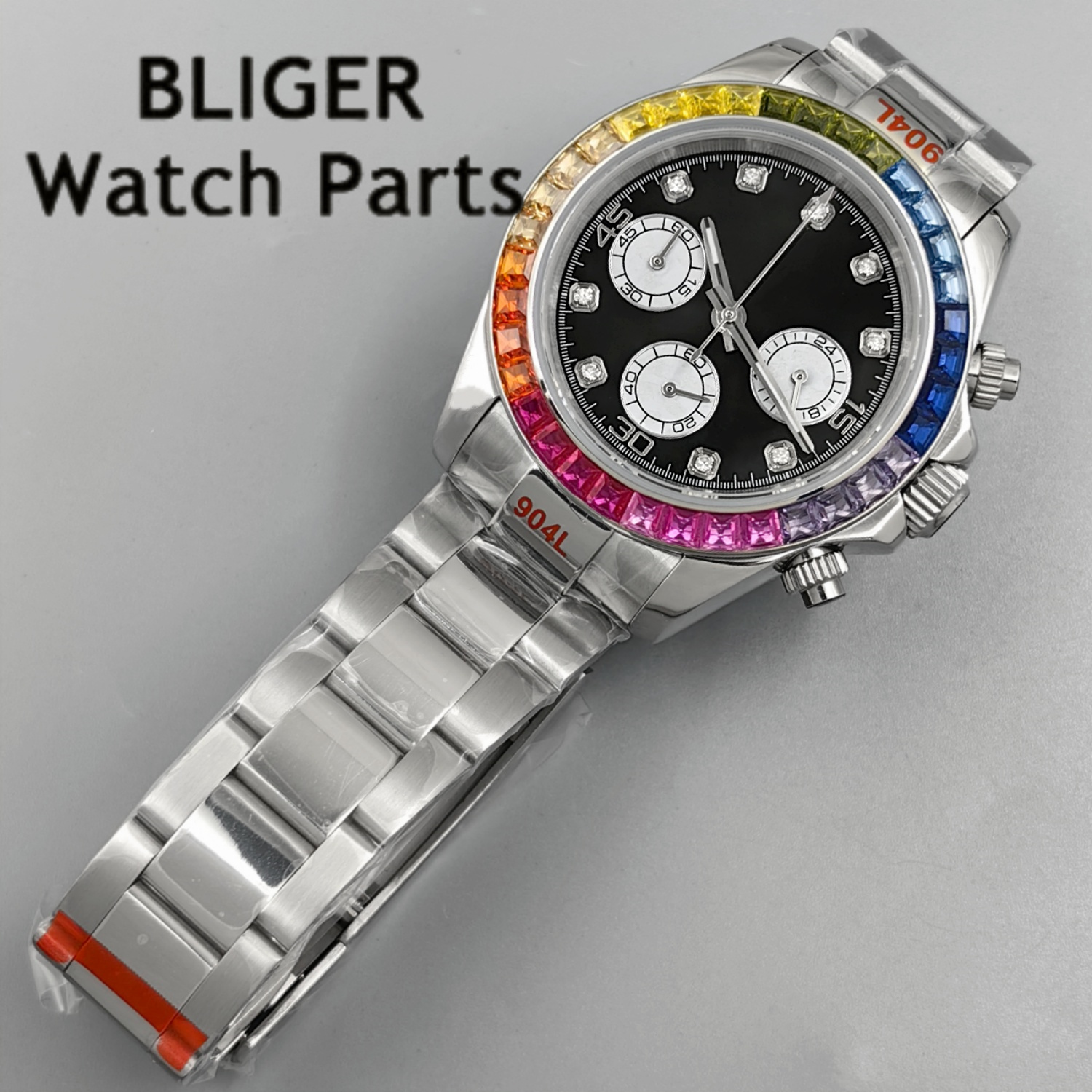 BLIGER Black Panda Dial Multic - Rubber Strap Diver のレビューと価格