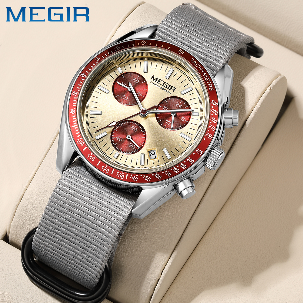 MEGIR New Luxury Men's Watches - Canvas Strap Watch のレビューと価格