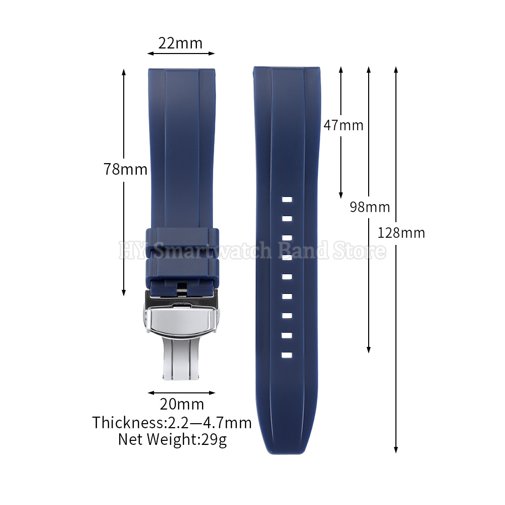 18mm 20mm 22mm 24mm Silicone W - Rubber Strap Diver のレビューと価格