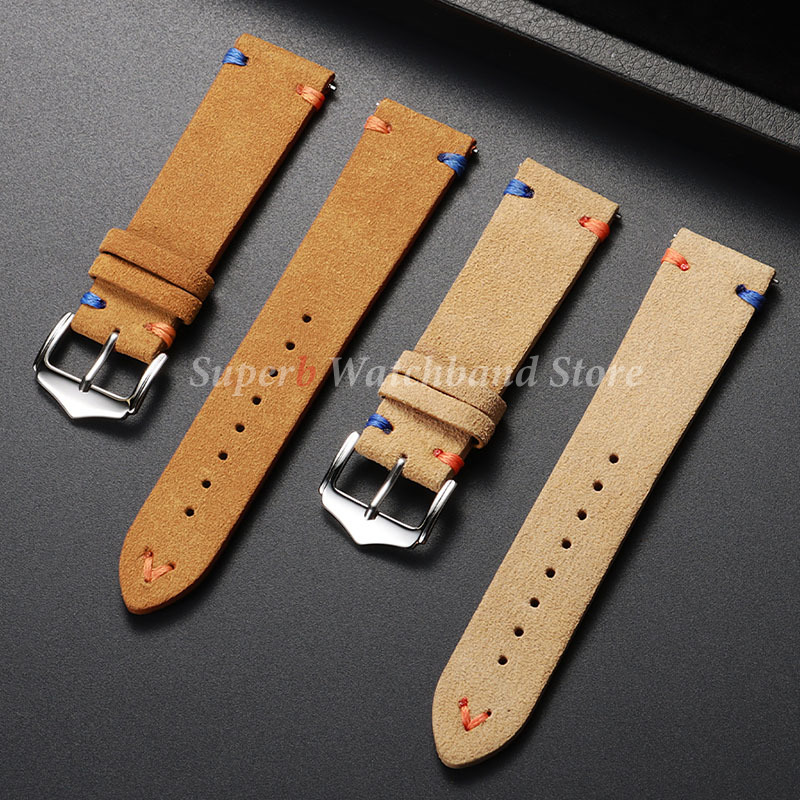 Suede Leather Watch Strap 18mm - Suede Strap Watch のレビューと価格
