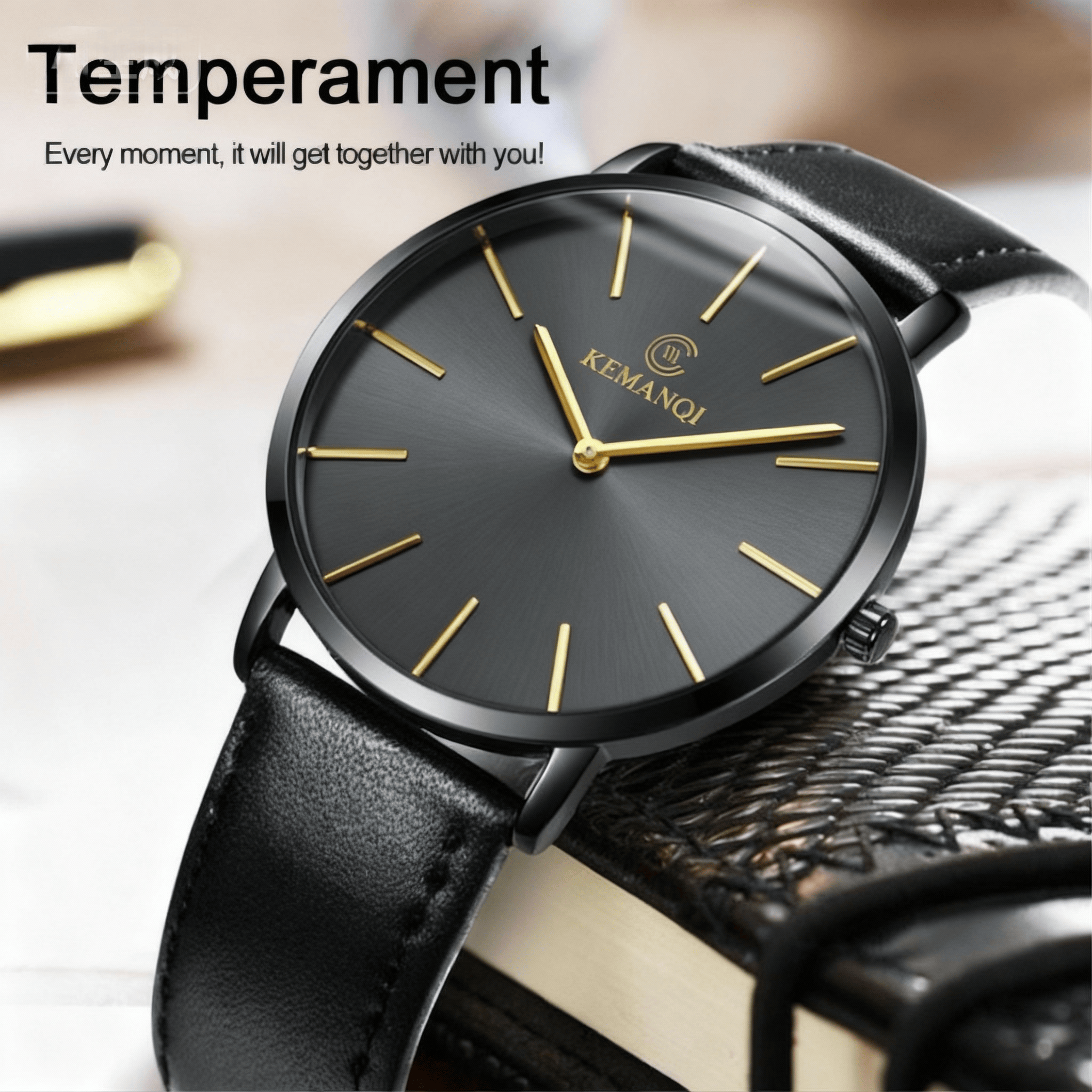 Fashion Ultra Thin Men's Quart - Leather Watch Band Men のレビューと価格
