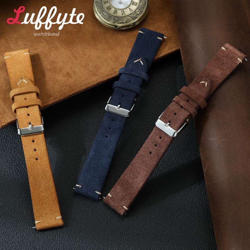 Vintage Suede Leather Watch Ba - Suede Strap Watch のレビューと価格