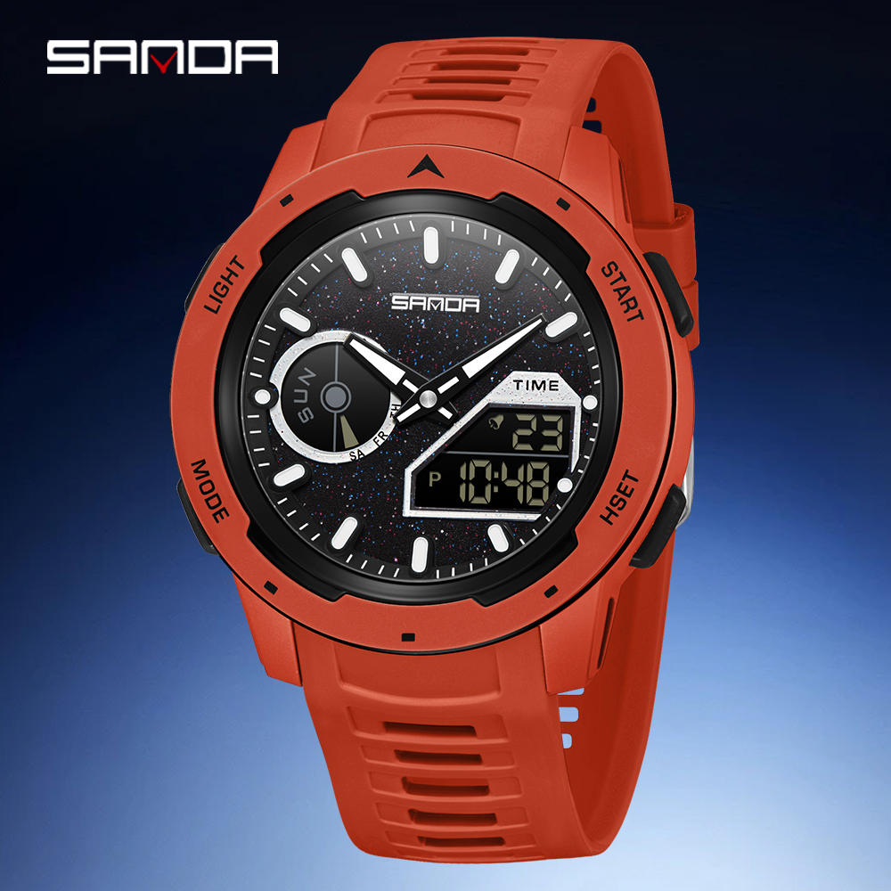 SANDA new men's fluorescent wa - Rubber Strap Diver のレビューと価格