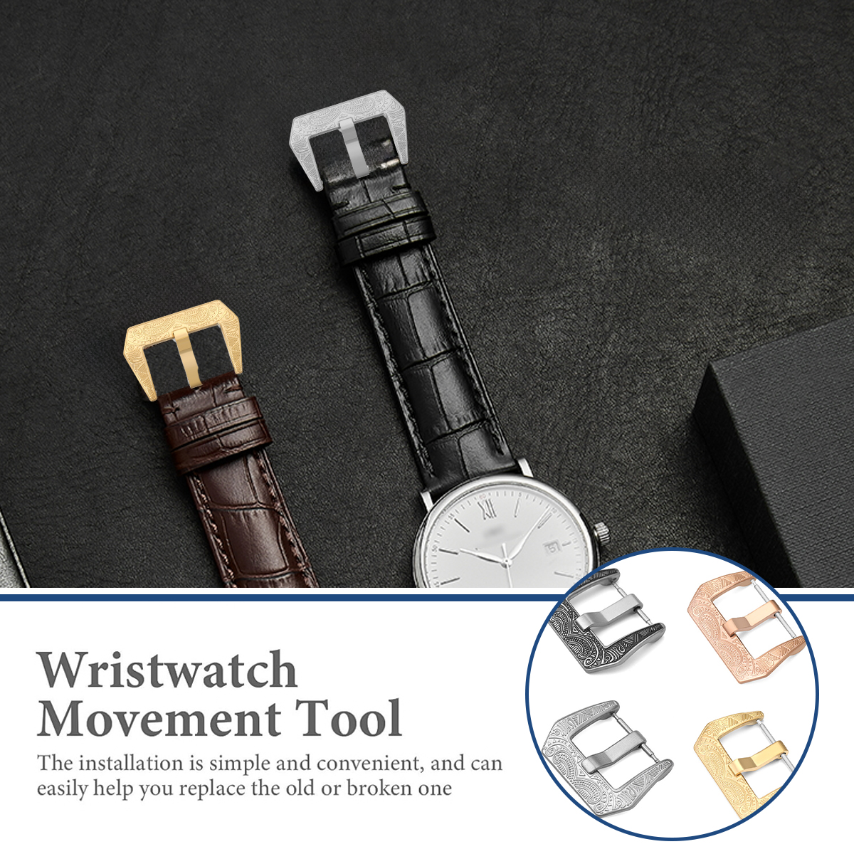 18mm 20mm 22mm Vintage Metal W - Leather Watch Band Men のレビューと価格