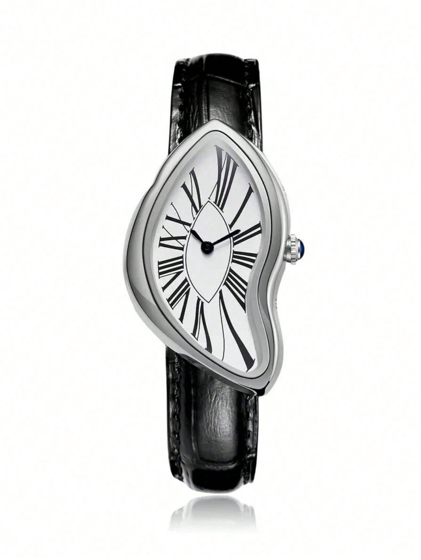 Creative Melt Luxury Watch for - Leather Watch Band Men のレビューと価格