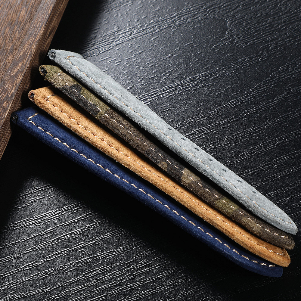 Genuine Suede Watch Strap 22mm - Suede Strap Watch のレビューと価格
