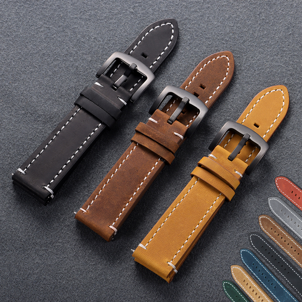 Vintage Calfskin Leather Watch - Leather Strap Quick Release のレビューと価格