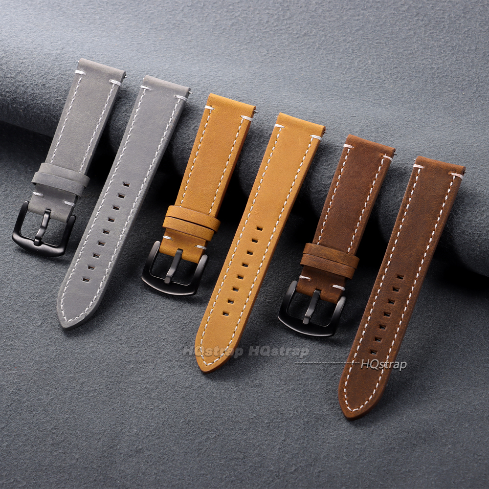 Vintage Calfskin Leather Watch - Leather Strap Quick Release のレビューと価格