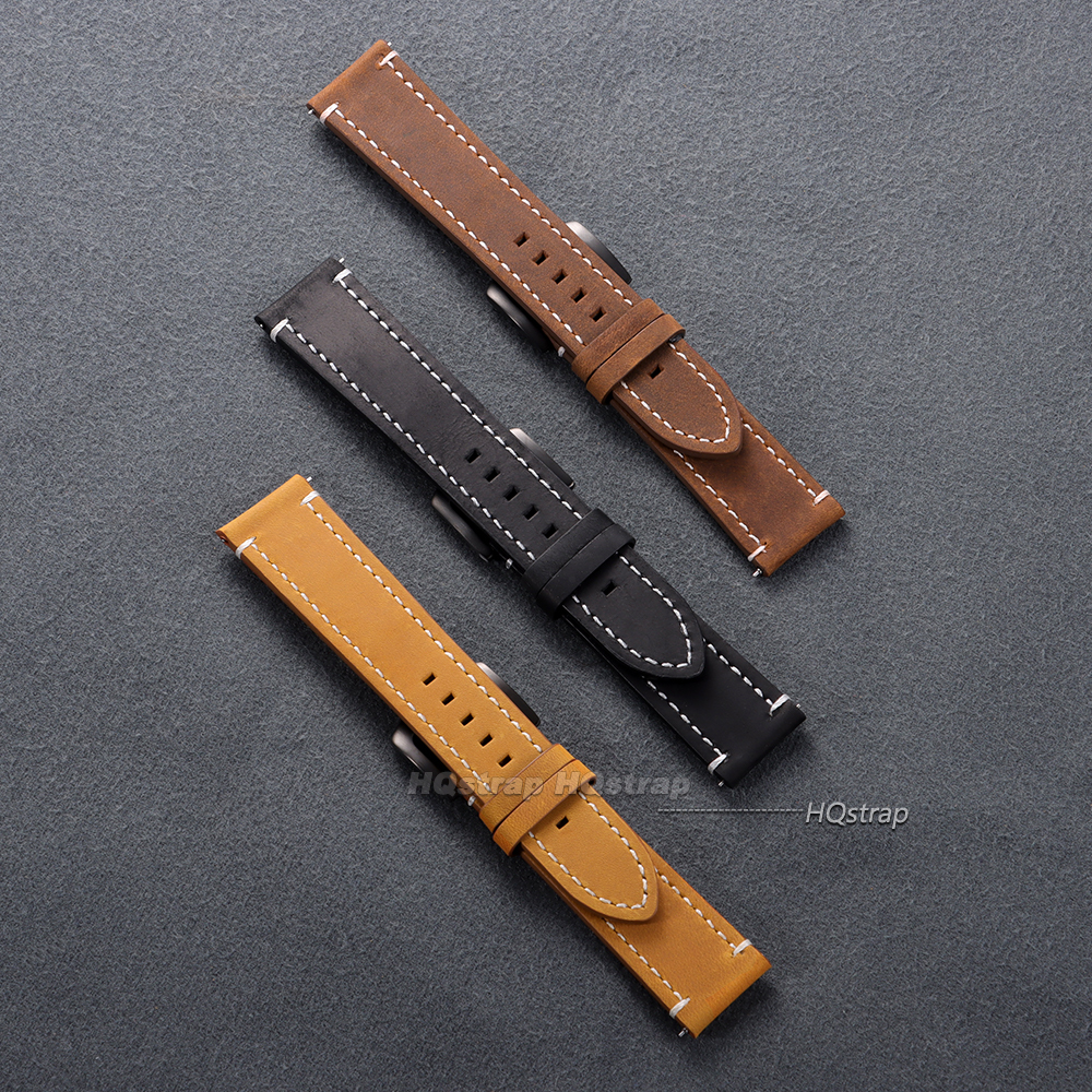 Vintage Calfskin Leather Watch - Leather Strap Quick Release のレビューと価格