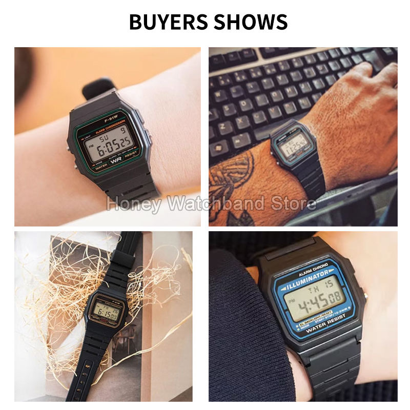 For ​​Casio W-800H F-91W/84/94 - Rubber Strap Diver のレビューと価格