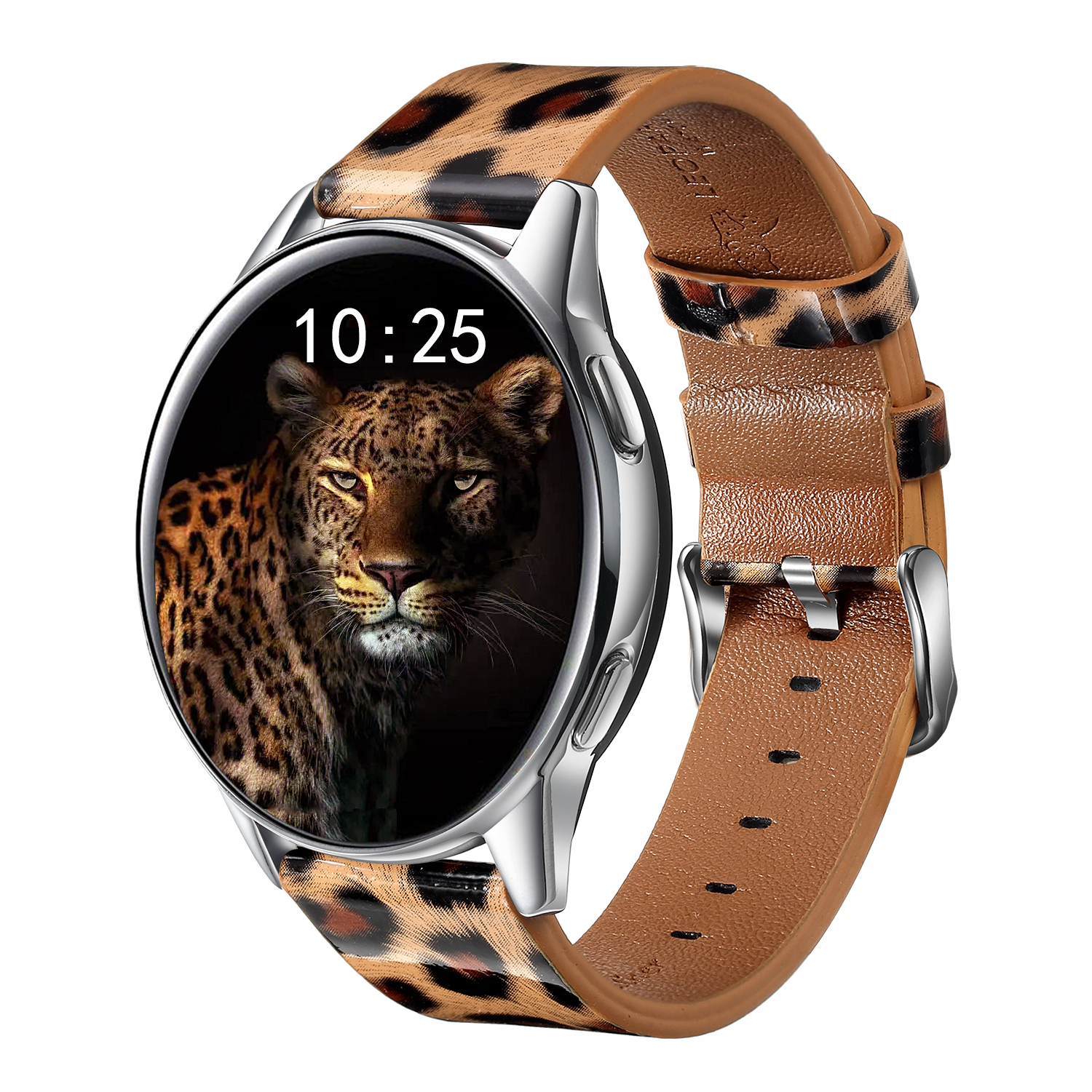 Leather Watch Band Leopard Qui - Leather Strap Quick Release のレビューと価格