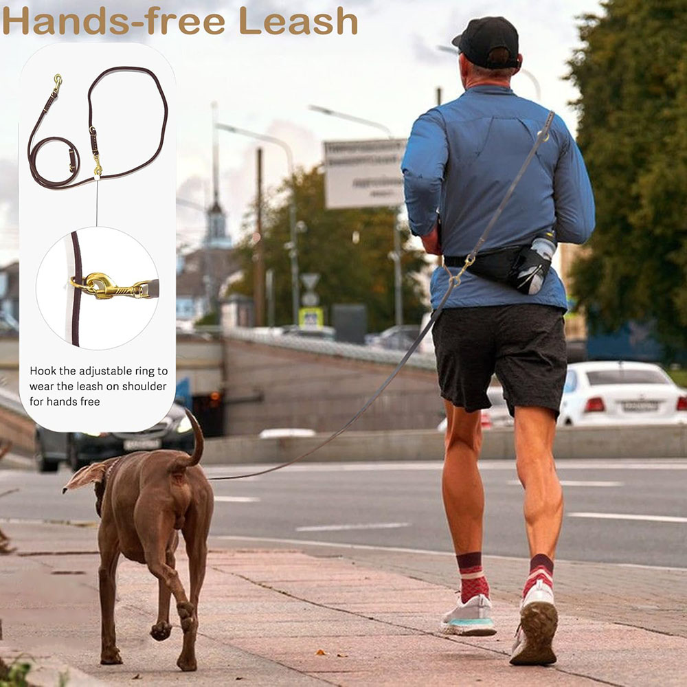 Multi Function Leather Dog Lea - Leather Strap Quick Release のレビューと価格