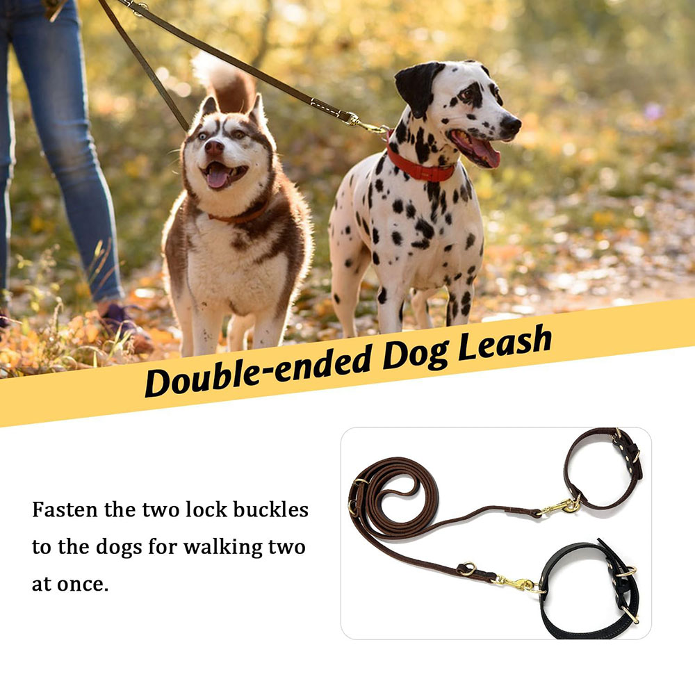 Multi Function Leather Dog Lea - Leather Strap Quick Release のレビューと価格