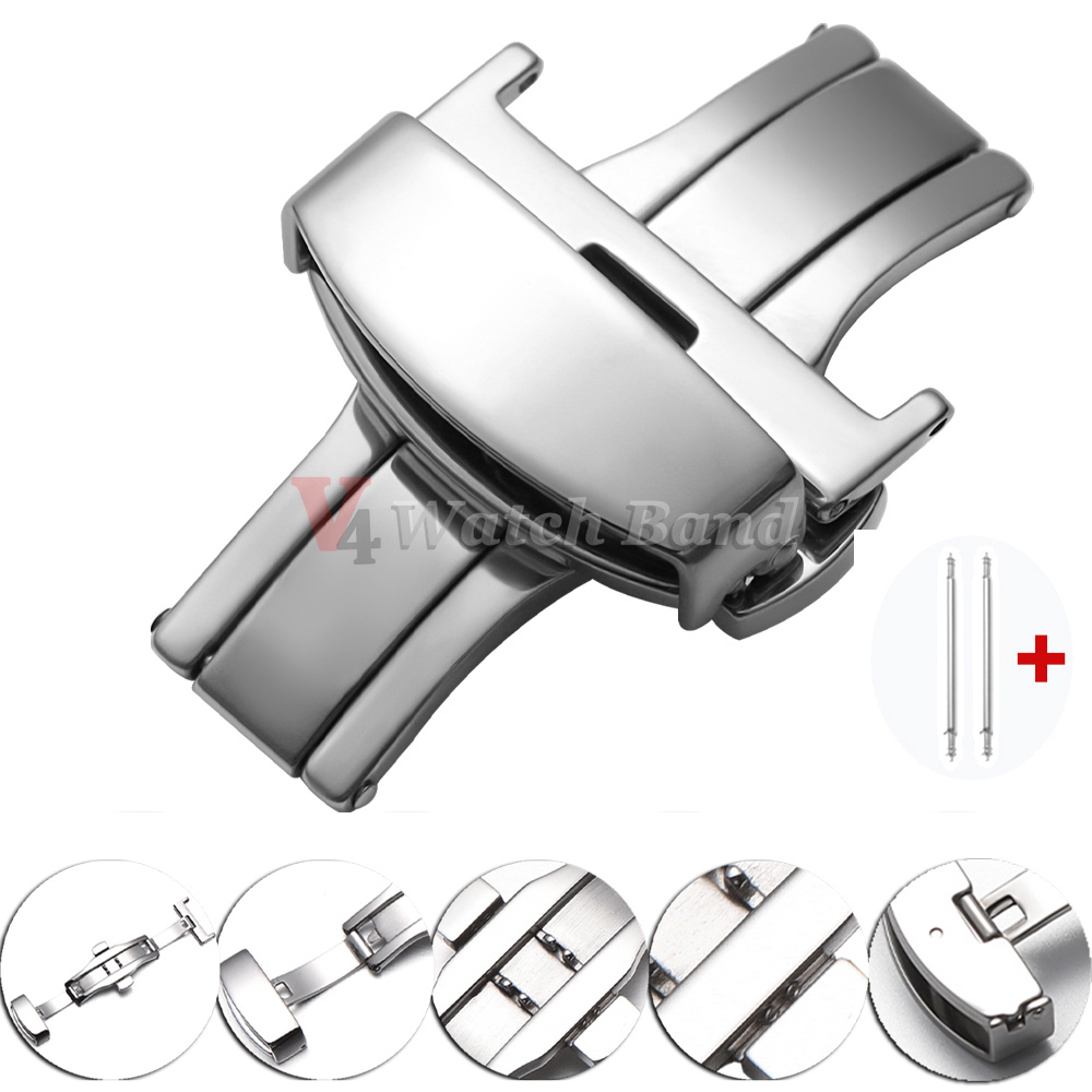 Polished Matte Double Button W - Butterfly Clasp Deployant のレビューと価格