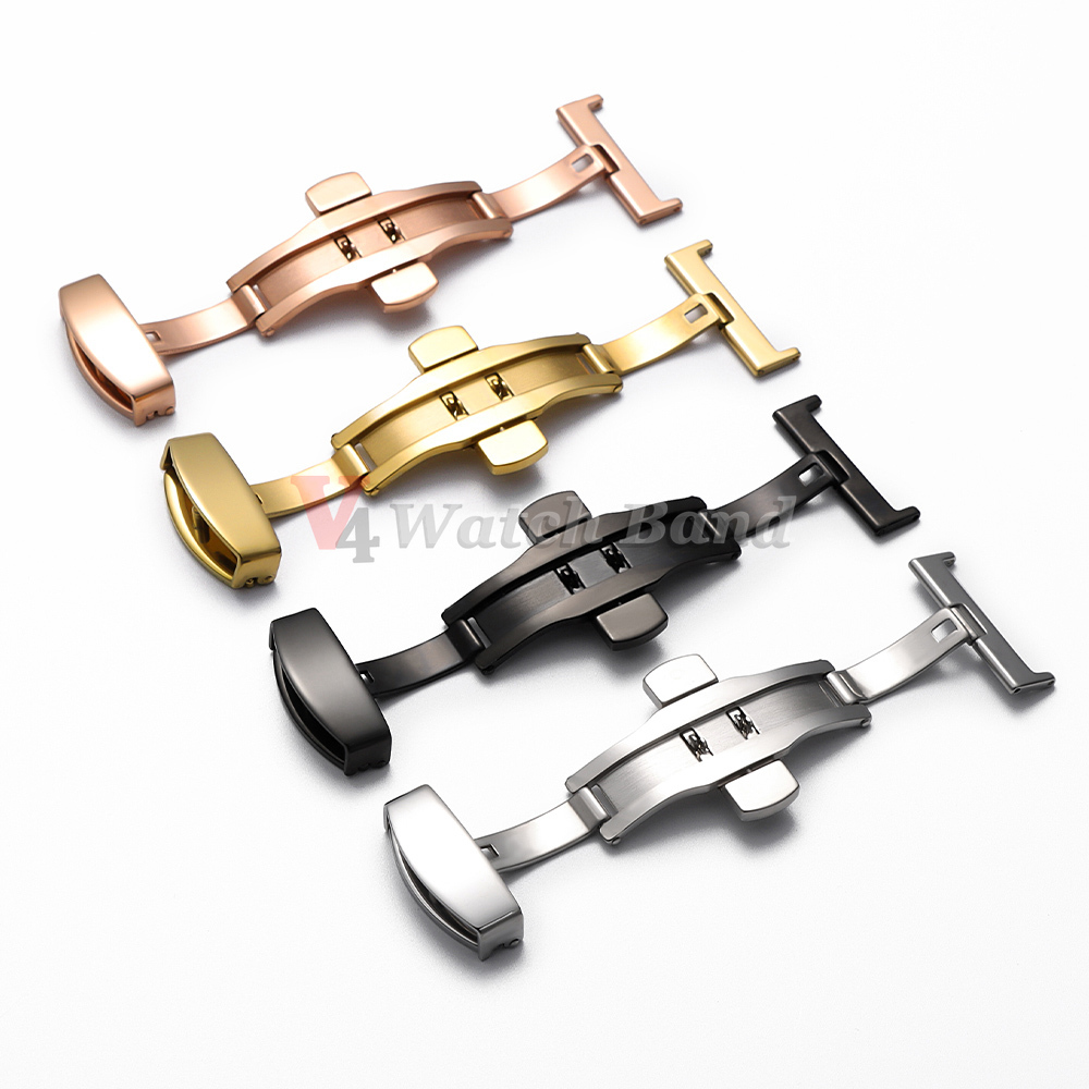 Polished Matte Double Button W - Butterfly Clasp Deployant のレビューと価格