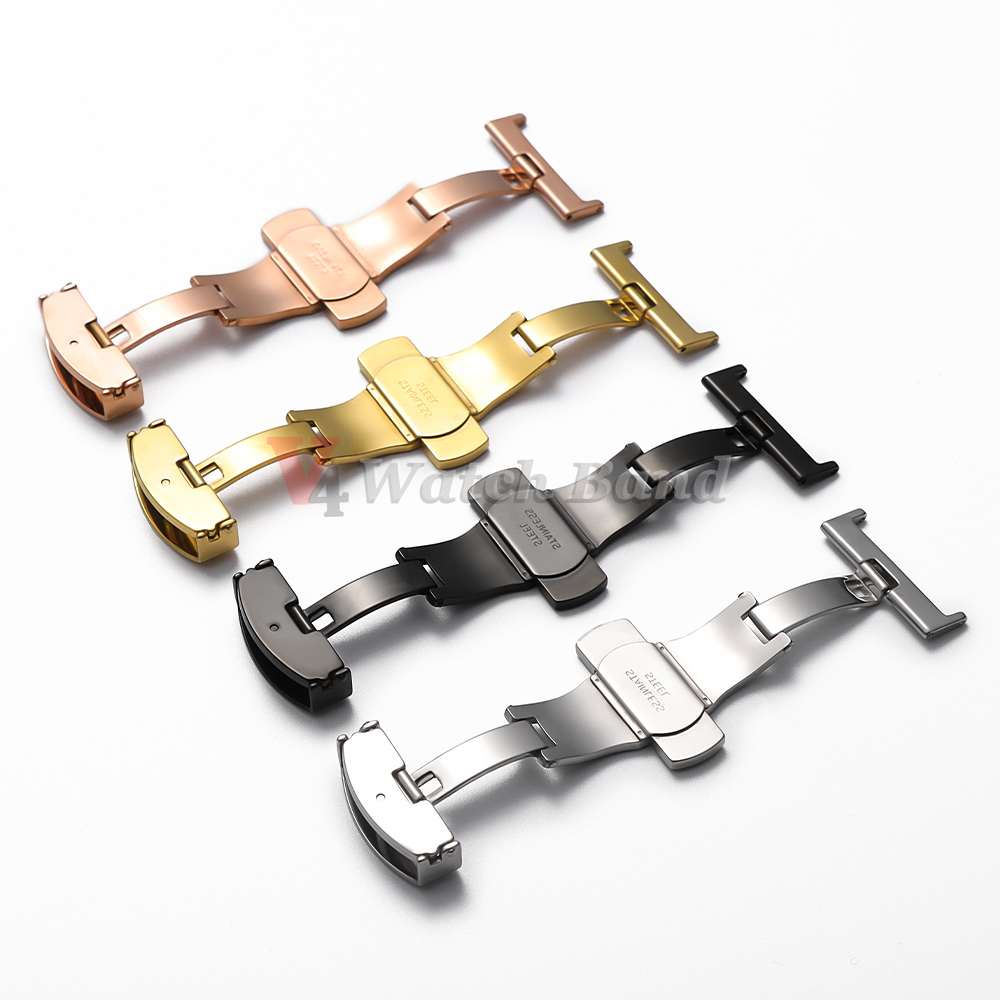 Polished Matte Double Button W - Butterfly Clasp Deployant のレビューと価格