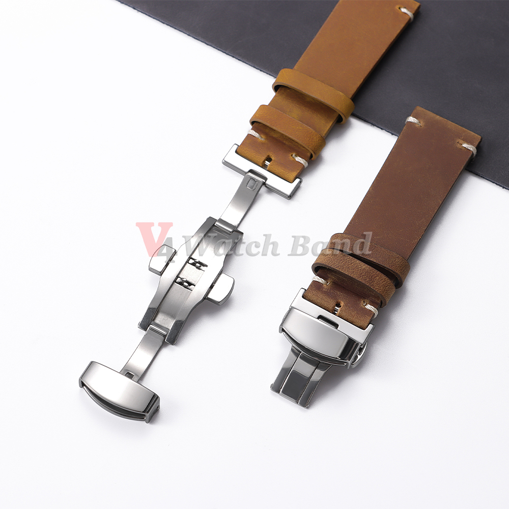 Polished Matte Double Button W - Butterfly Clasp Deployant のレビューと価格