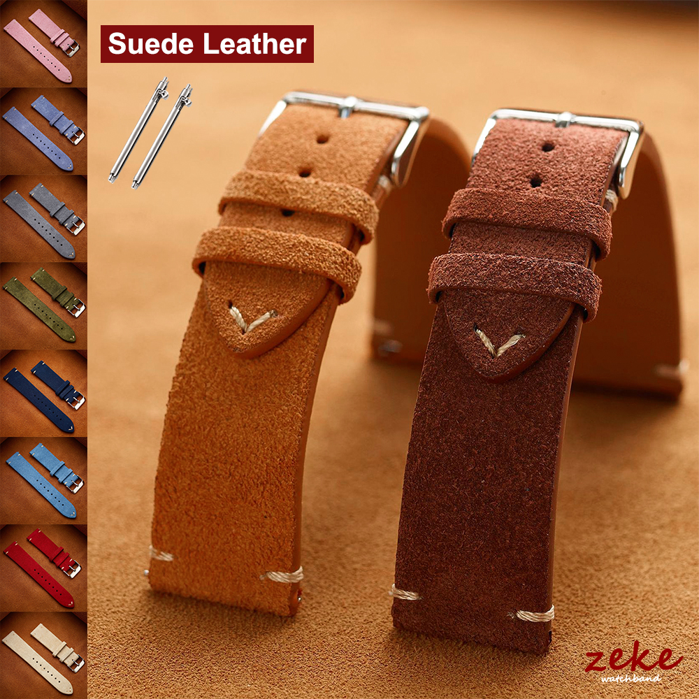 Brown Genuine Leather Watch Ba - Suede Strap Watch のレビューと価格