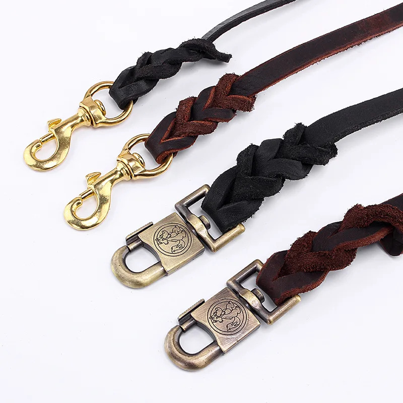 Genuine Leather Dog Leash - To - Leather Strap Quick Release のレビューと価格