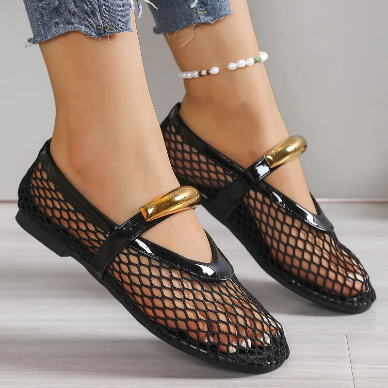 Women's Breathable Summer Roun - Mesh Strap Metal のレビューと価格