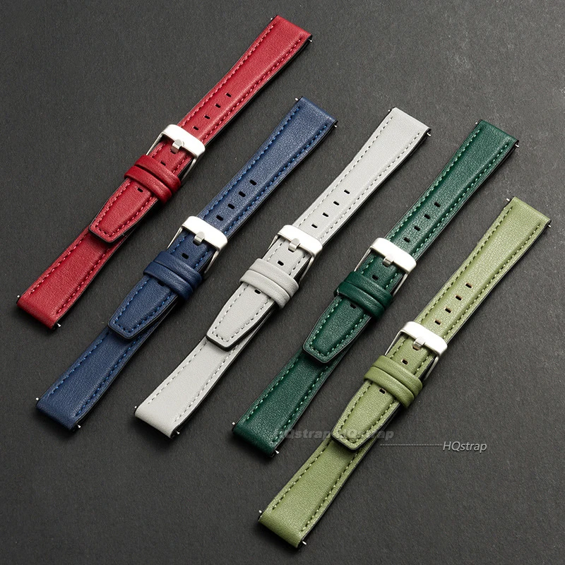Ultra-thin Leather Watch Band  - Leather Strap Quick Release のレビューと価格