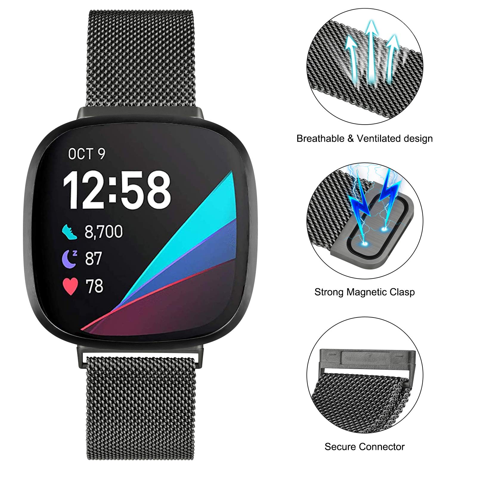 Milanese Loop strap for Fitbit - Milanese Loop Magnetic のレビューと価格