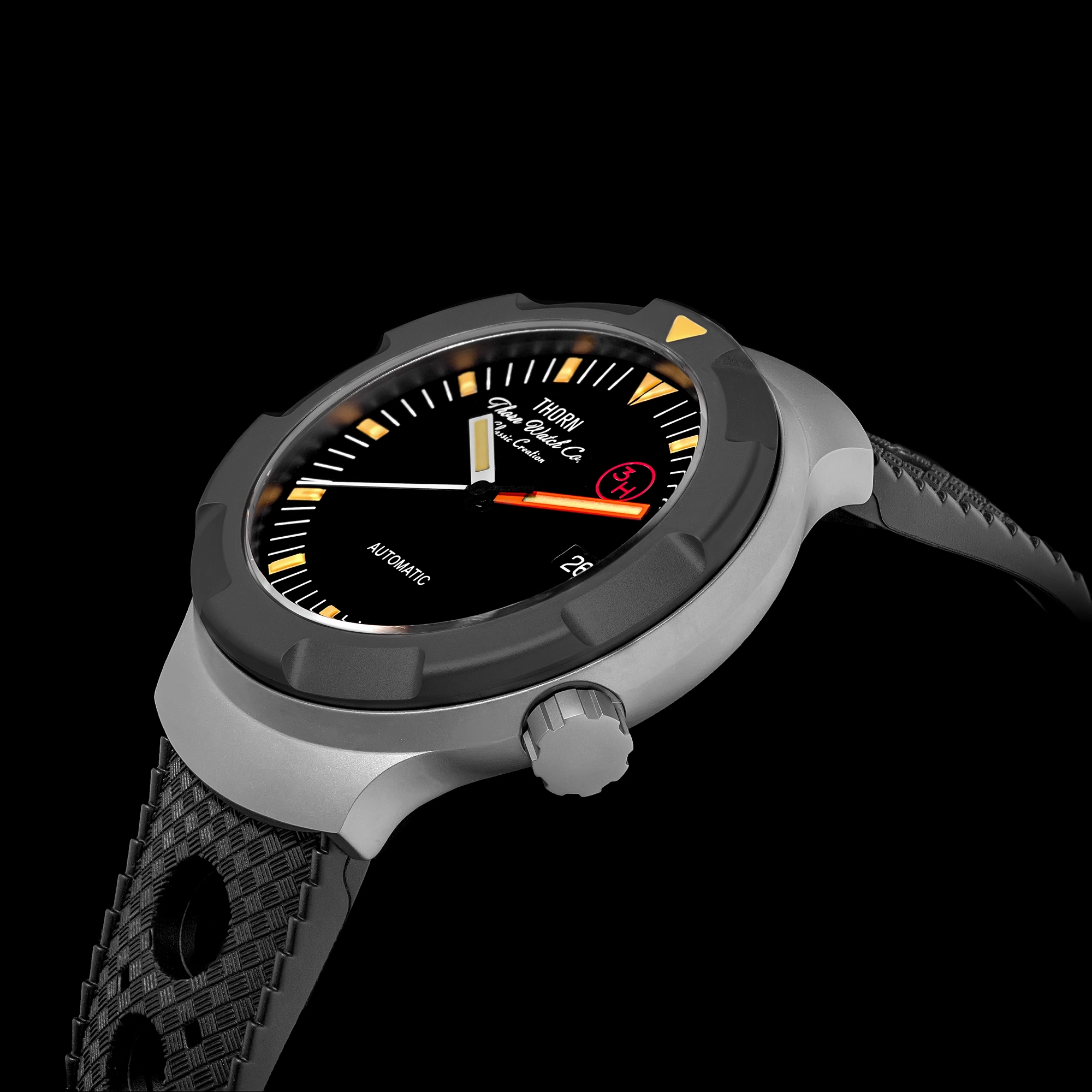 Thorn 42mm Men's Retro Titaniu - Rubber Strap Diver のレビューと価格